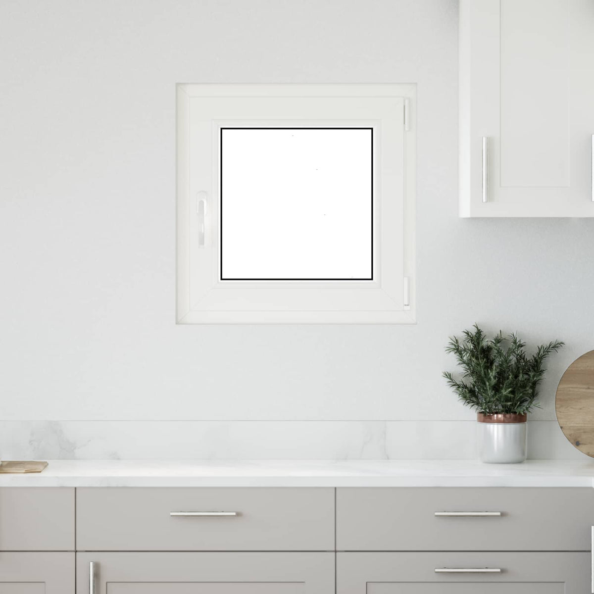 Kelderraam RISOR 60 x 60 cm PVC en glas Wit is nu te koop bij PeponiXL, paradijselijk wonen!