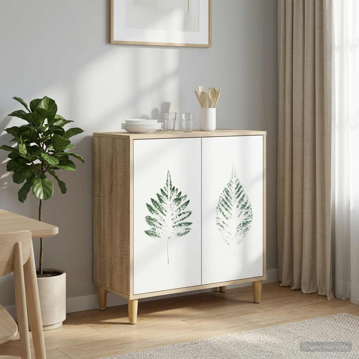 Dressoir HANAU Sonoma 69 x 33 x 75 cm Bewerkt hout is nu te koop bij PeponiXL, paradijselijk wonen!