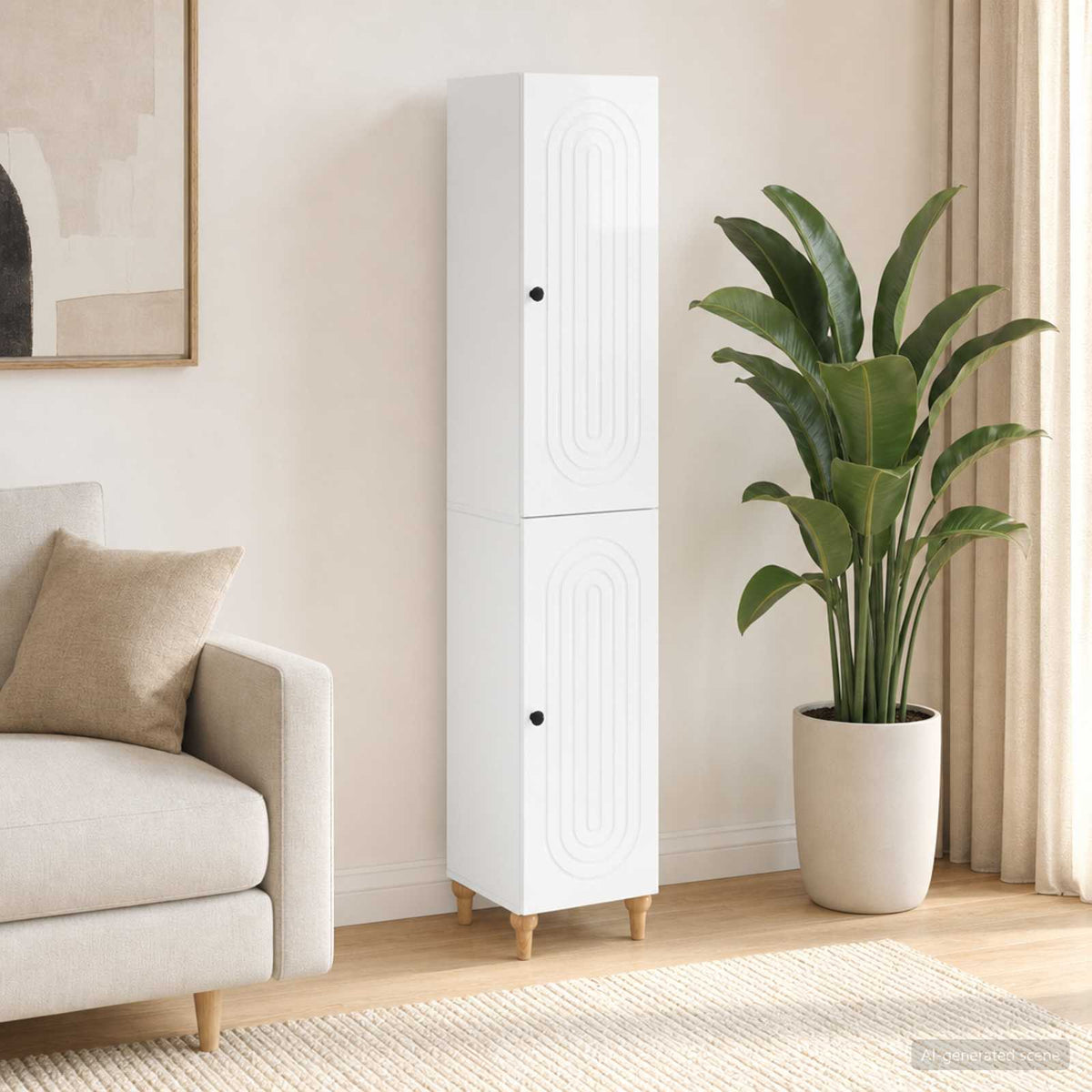 Kastenset 2 pcs Hoogglans Wit Bewerkt hout is nu te koop bij PeponiXL, paradijselijk wonen!