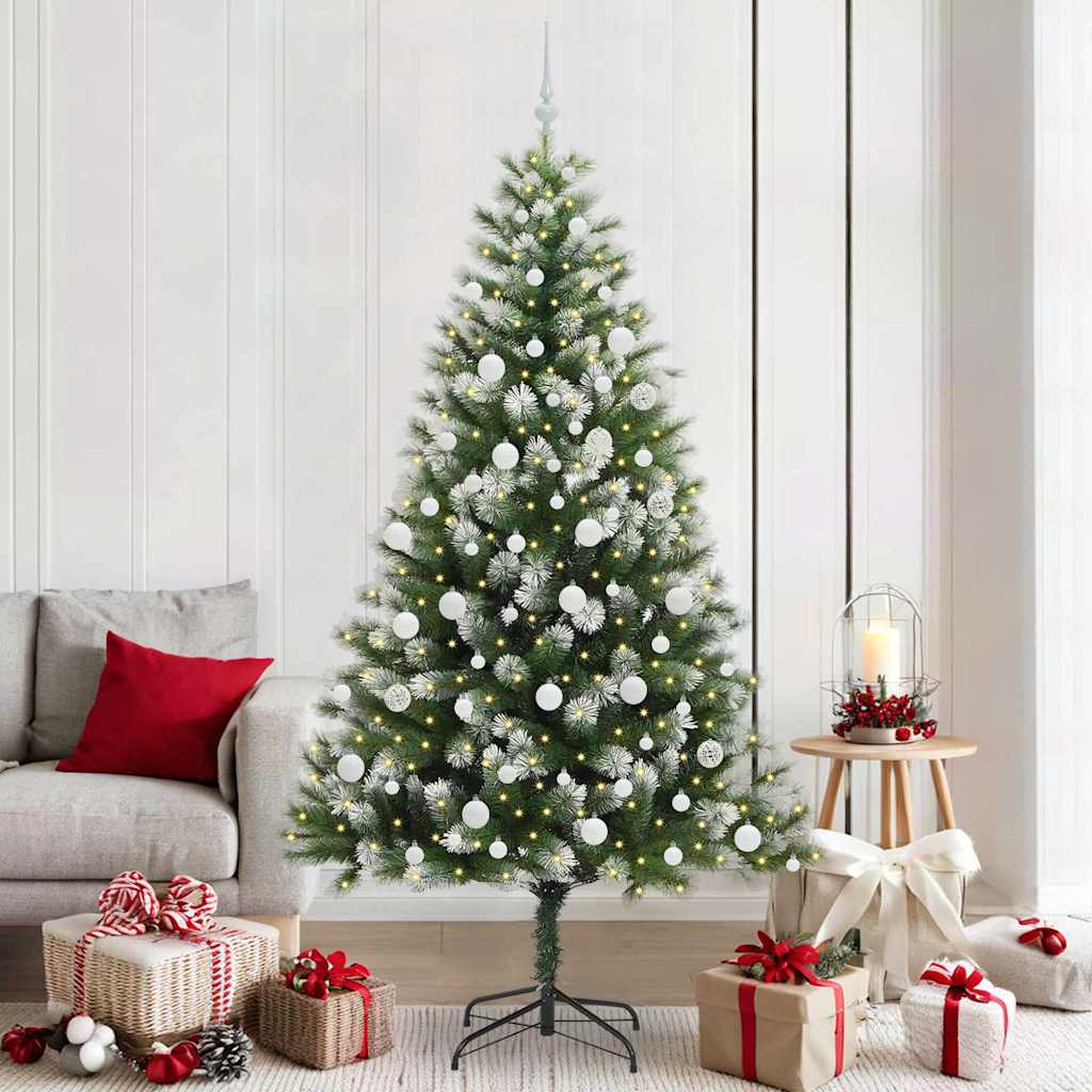 Kunstmatige scharnierkerstboom met bedekte sneeuw 210 cm is nu te koop bij PeponiXL, paradijselijk wonen!
