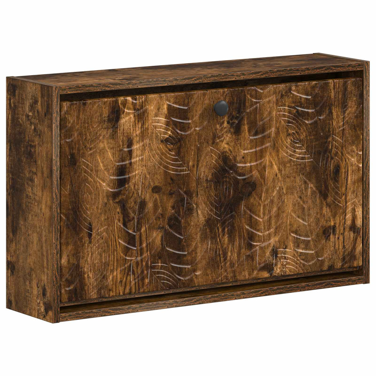 Wandgemonteerde Schoenkast DELFT 71 x 17 x 43 cm Bewerkt hout is nu te koop bij PeponiXL, paradijselijk wonen!