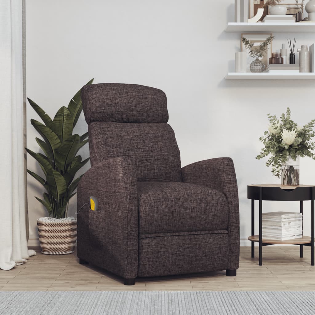 Massagestoel stof donkerbruin is nu te koop bij PeponiXL, paradijselijk wonen!