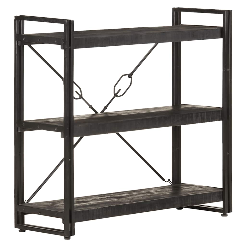 Boekenkast met 3 schappen 90x30x80 cm massief mangohout is nu te koop bij PeponiXL, paradijselijk wonen!
