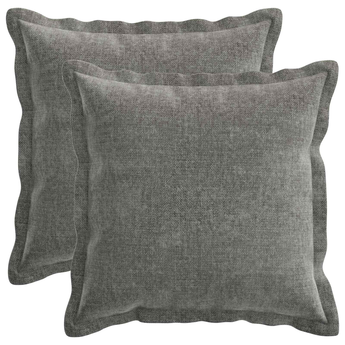 Kussensloop 2 st HOUTEN Donkergrijs 30 x 30 cm Chenille Stof is nu te koop bij PeponiXL, paradijselijk wonen!