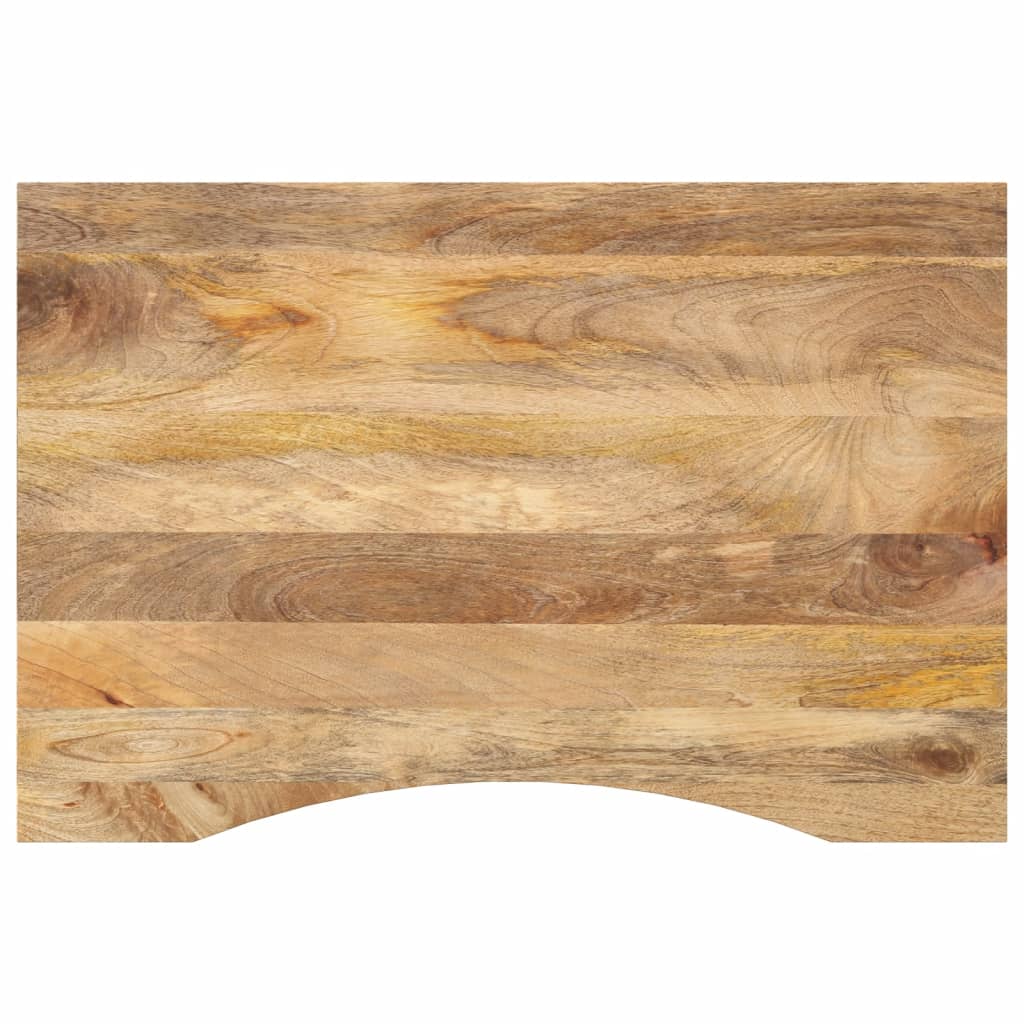 Bureaublad met ronding 80x60x2,5 cm massief ruw mangohout is nu te koop bij PeponiXL, paradijselijk wonen!