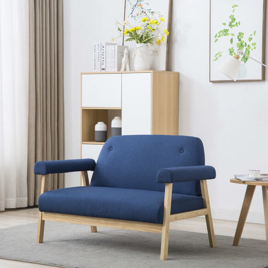 Tweezitsbank stof blauw is nu te koop bij PeponiXL, paradijselijk wonen!