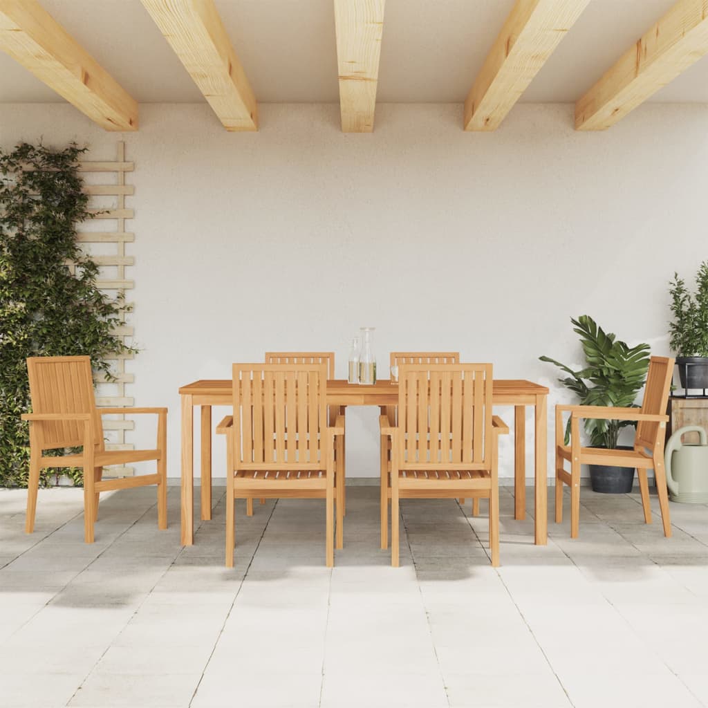 7-delige Tuinset massief teakhout is nu te koop bij PeponiXL, paradijselijk wonen!