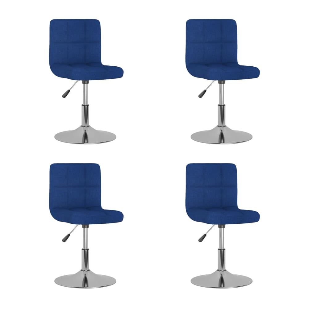 Eetkamerstoelen draaibaar 4 st stof blauw is nu te koop bij PeponiXL, paradijselijk wonen!
