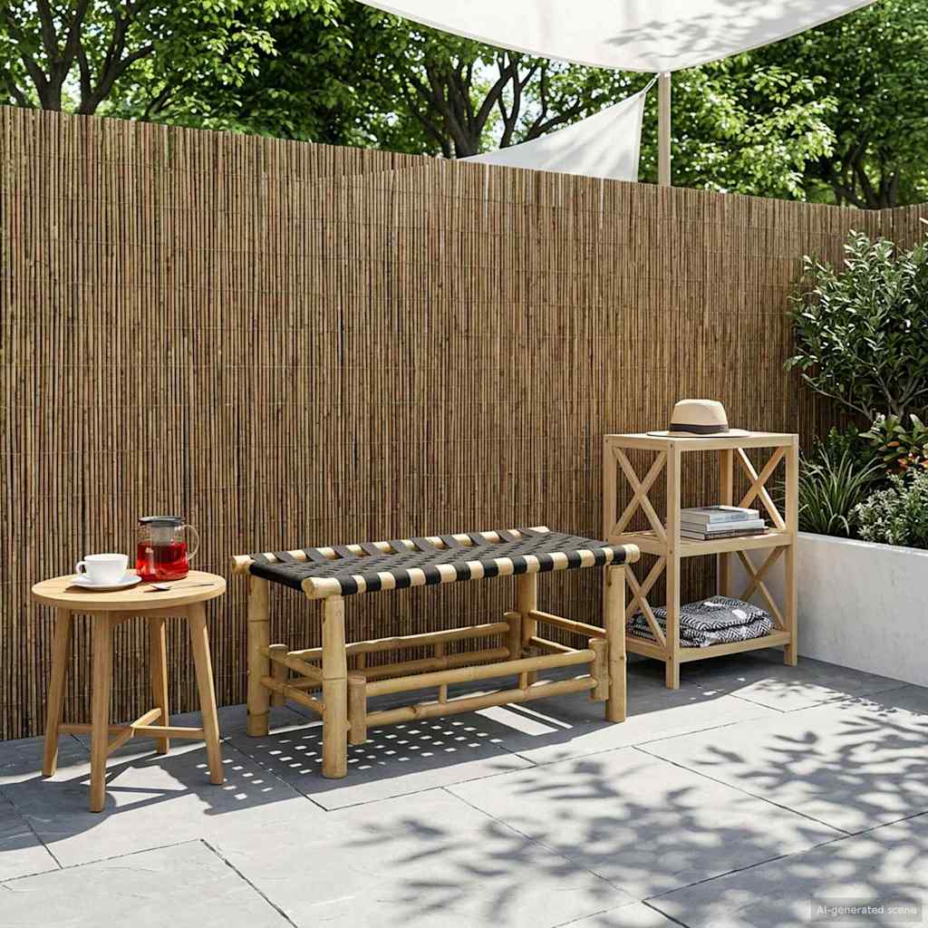 Tuinbank Naturel 80 x 38 x 40 cm Bamboe is nu te koop bij PeponiXL, paradijselijk wonen!