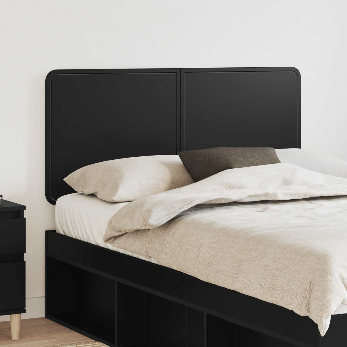 Hoofdbord Zwart Eiken Bewerkt hout is nu te koop bij PeponiXL, paradijselijk wonen!
