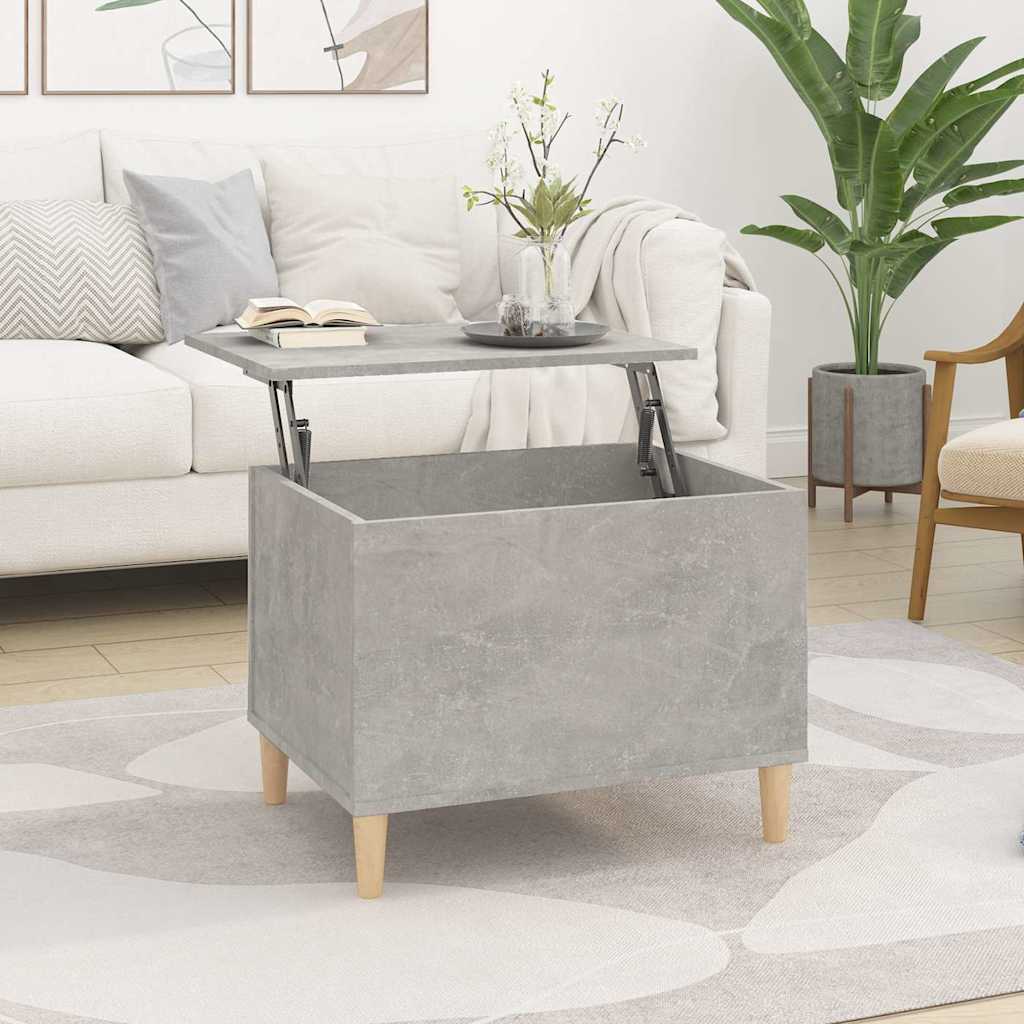 Salontafel 60x44,5x45 cm bewerkt hout betongrijs is nu te koop bij PeponiXL, paradijselijk wonen!