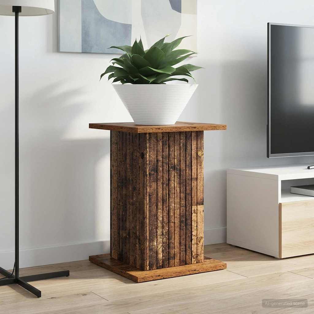 Plantenstandaard Oud hout 30,5 x 30 x 43 cm Bewerkt hout is nu te koop bij PeponiXL, paradijselijk wonen!