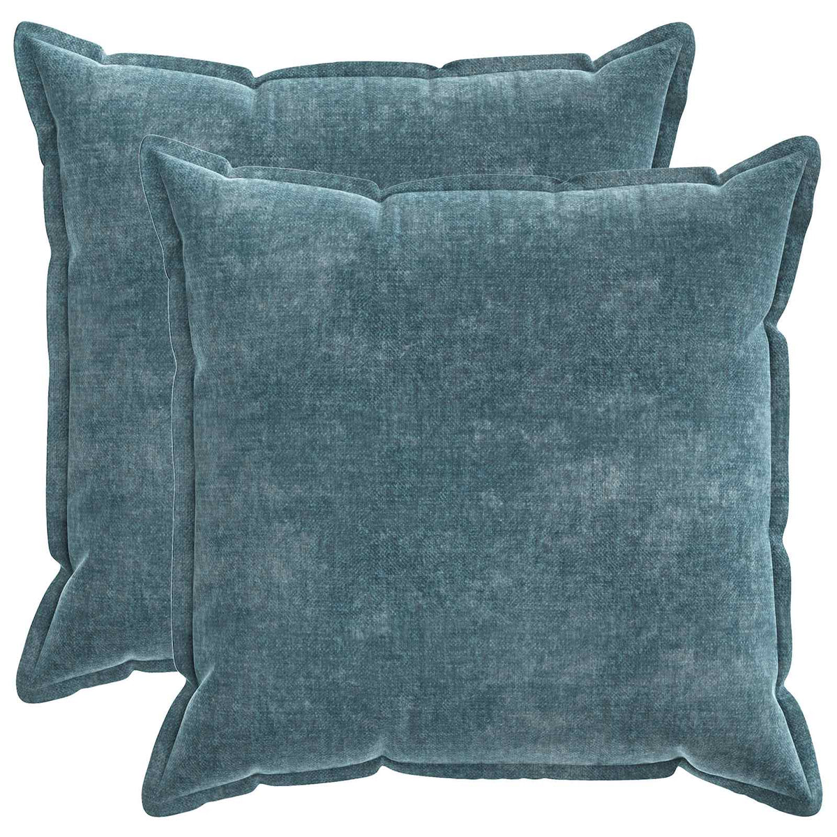 Kussensloop 2 st HOUTEN Blauw 80 x 80 cm Chenille Stof is nu te koop bij PeponiXL, paradijselijk wonen!