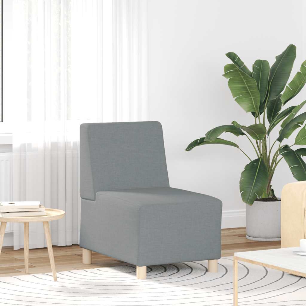 Modulaire bank zonder armleuningen lichtgrijs 55 cm stof is nu te koop bij PeponiXL, paradijselijk wonen!