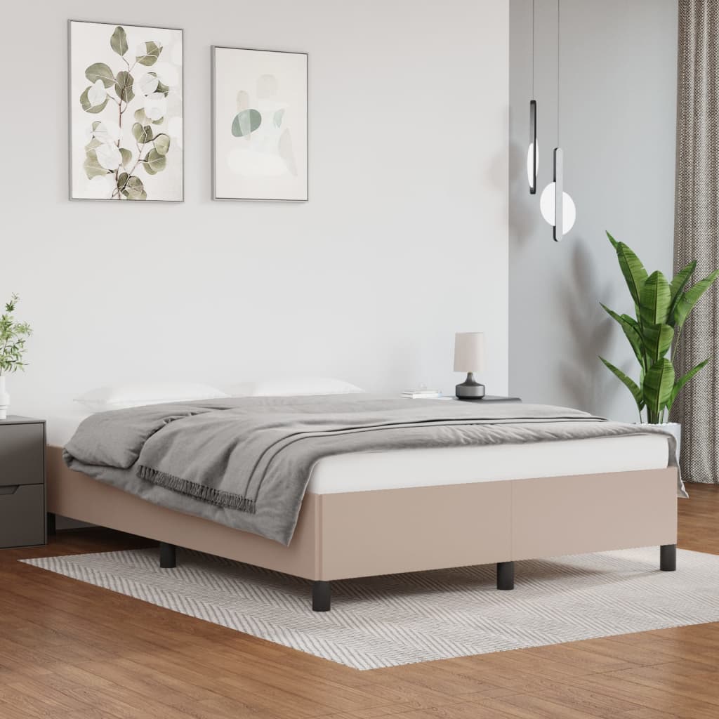Bedframe kunstleer cappuccinokleurig 140x200 cm is nu te koop bij PeponiXL, paradijselijk wonen!