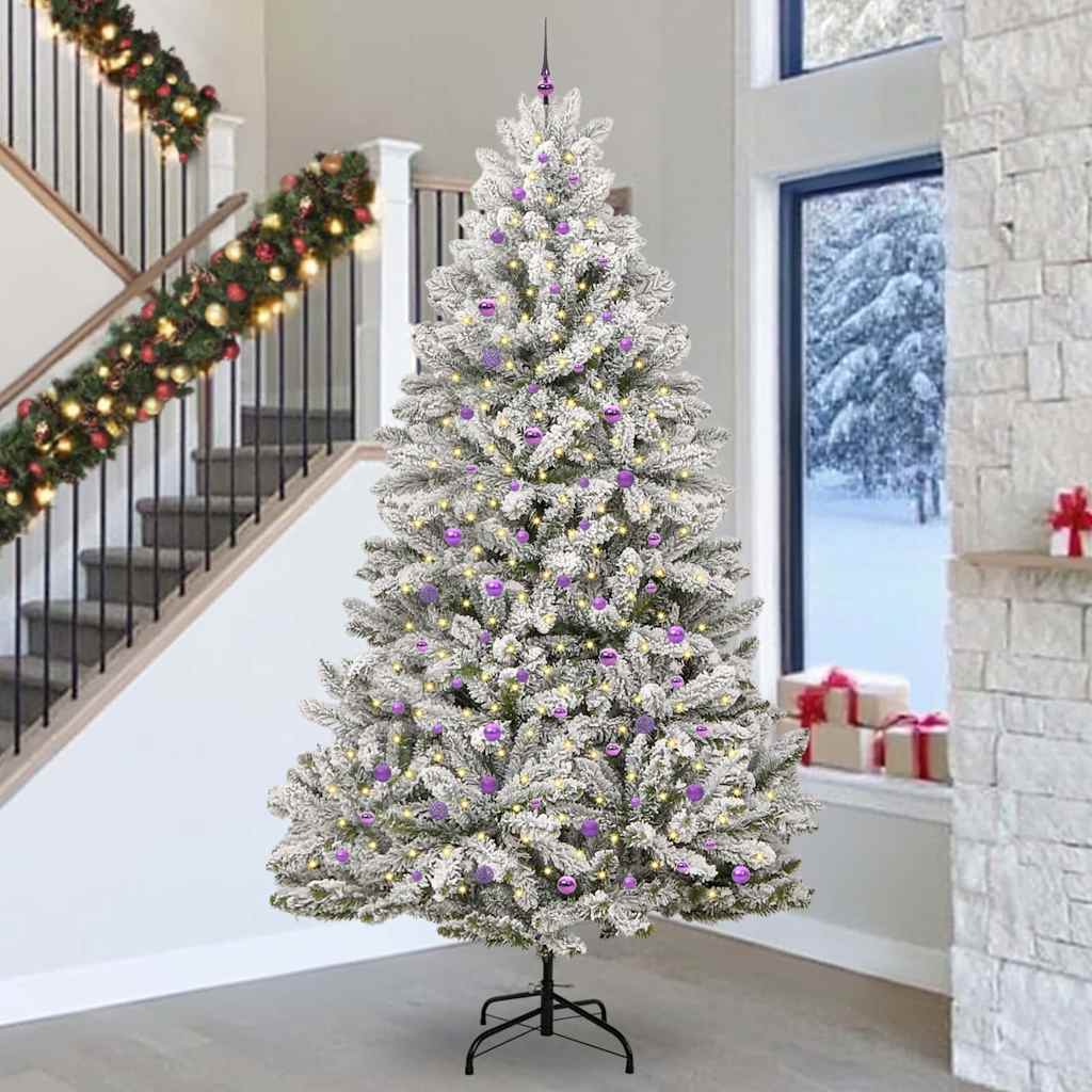 Kunstkerstboom met 300 LED Groen en Wit 300 cm PVC en Metaal is nu te koop bij PeponiXL, paradijselijk wonen!