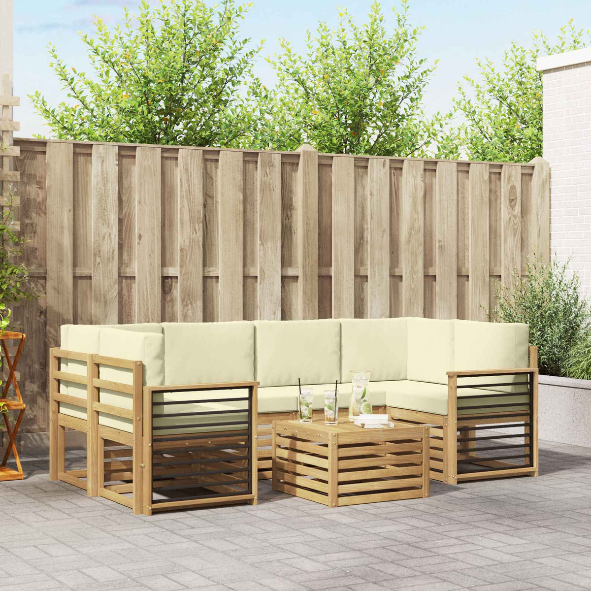 Sofa-Sets Massief Acaciahout is nu te koop bij PeponiXL, paradijselijk wonen!