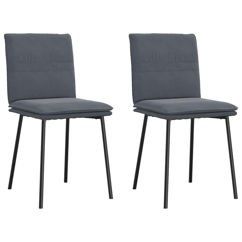 Eetkamerstoelen 2 st fluweel donkergrijs is nu te koop bij PeponiXL, paradijselijk wonen!