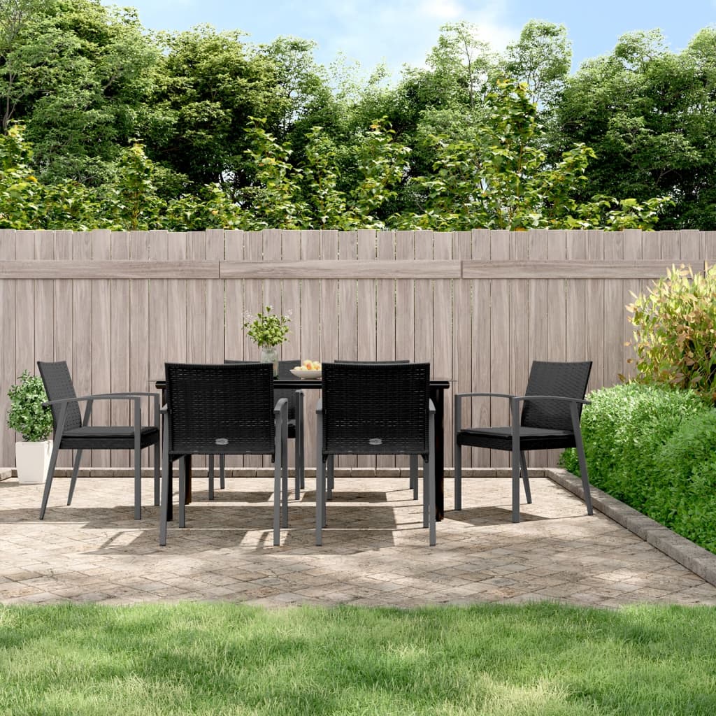 7-delige Tuinset met kussens poly rattan en staal is nu te koop bij PeponiXL, paradijselijk wonen!