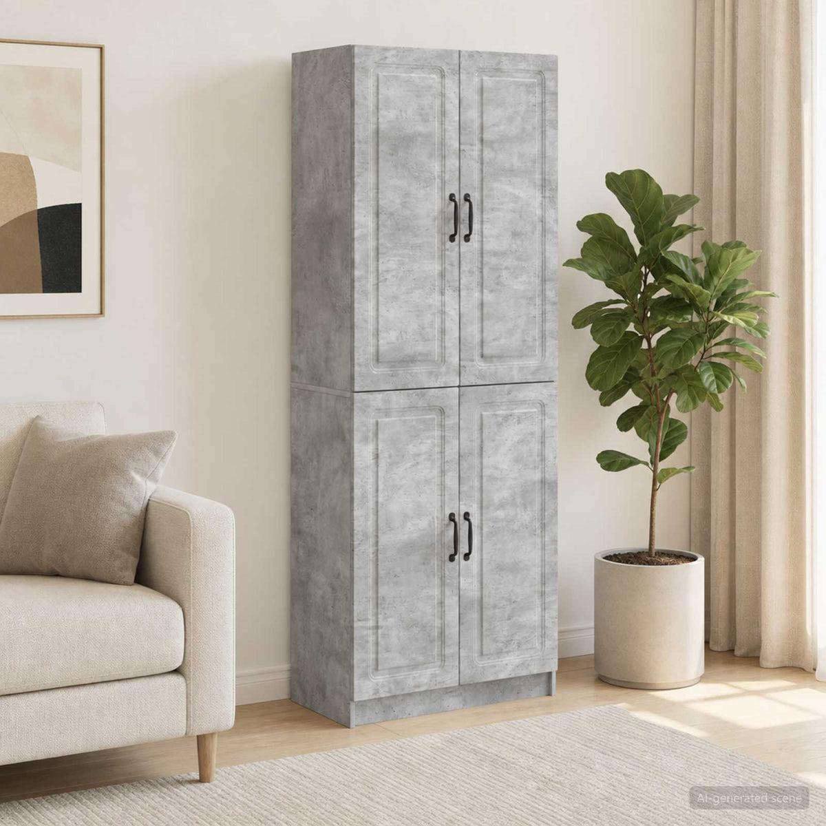 Kastenset 2 pcs Betongrijs Bewerkt hout is nu te koop bij PeponiXL, paradijselijk wonen!