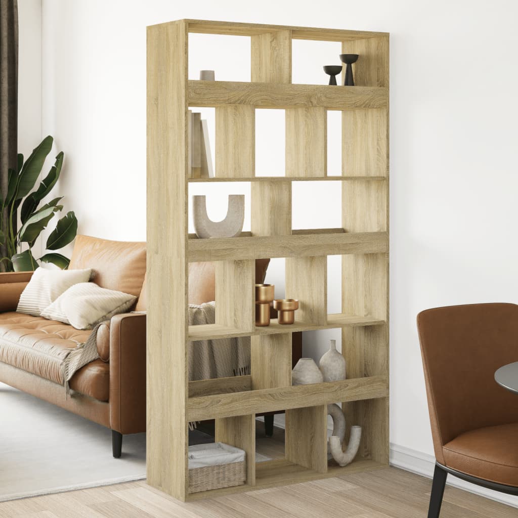 Kamerscherm 100x33x187,5 cm bewerkt hout sonoma eikenkleurig is nu te koop bij PeponiXL, paradijselijk wonen!