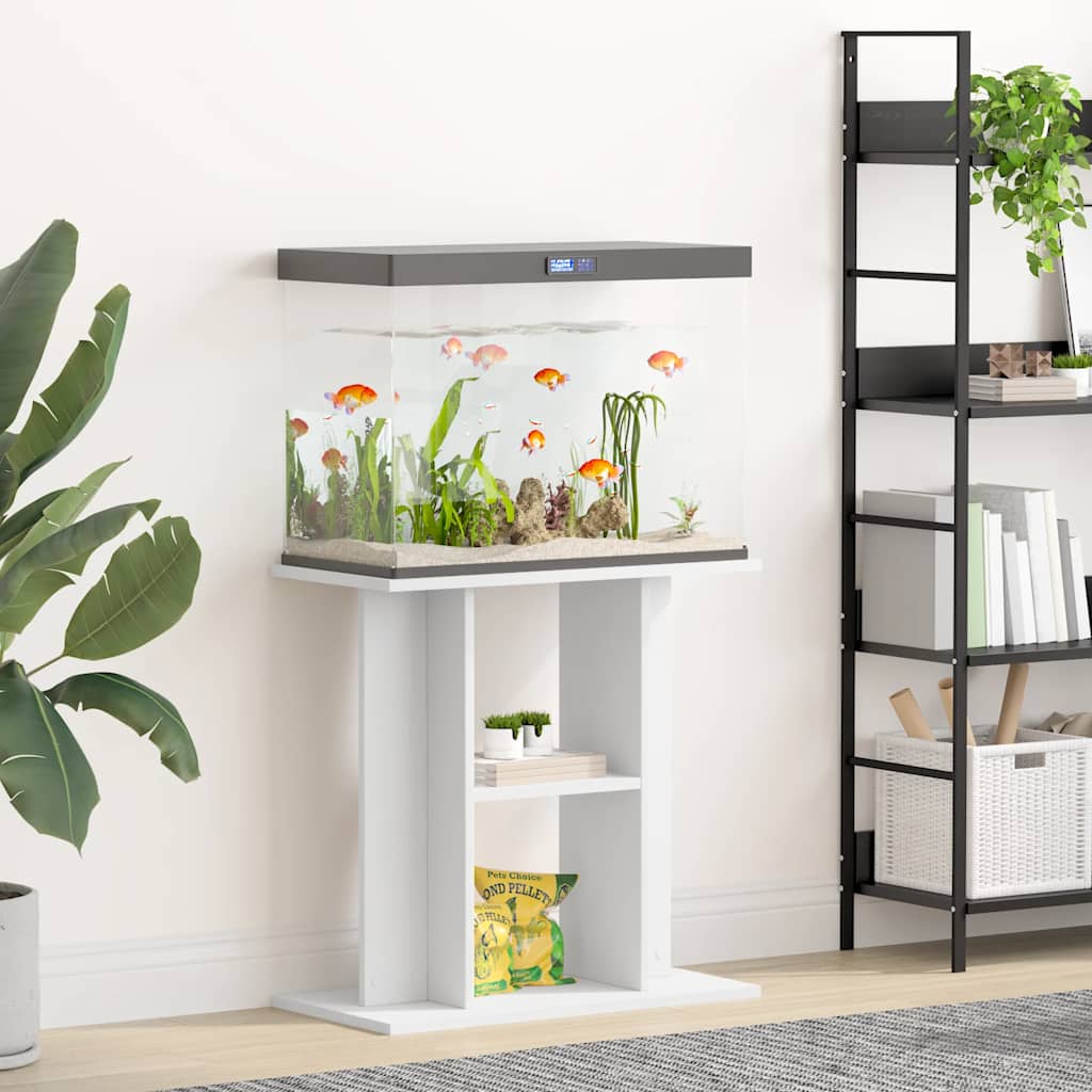 Aquariumstandaard 60x30x60 cm bewerkt hout wit is nu te koop bij PeponiXL, paradijselijk wonen!
