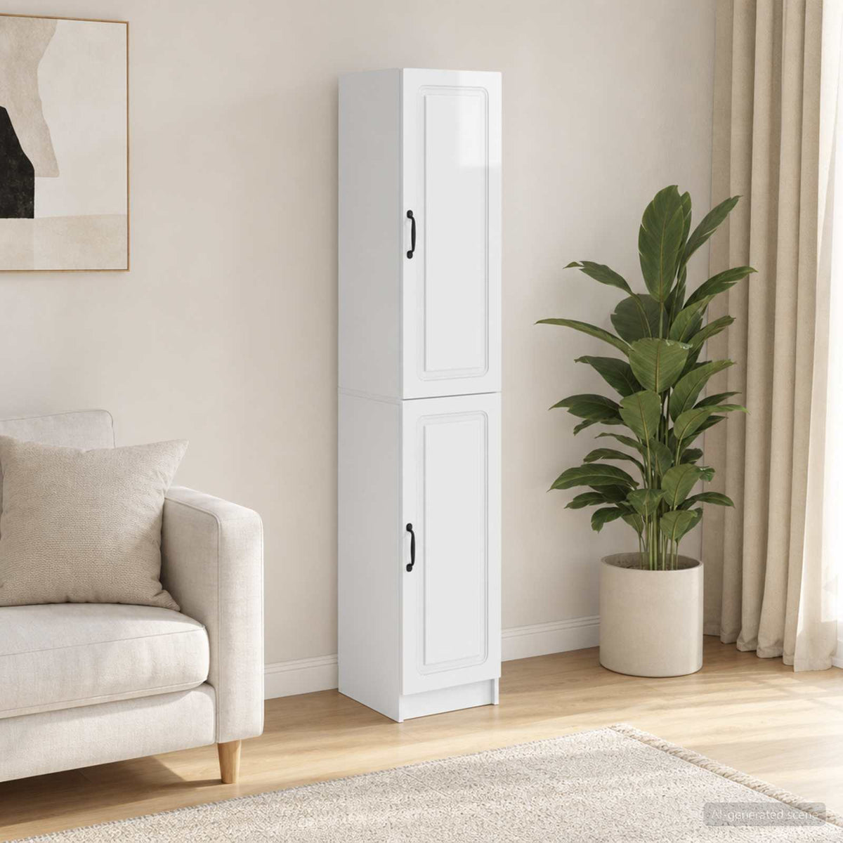 Kastenset 2 pcs Hoogglans Wit Bewerkt hout is nu te koop bij PeponiXL, paradijselijk wonen!