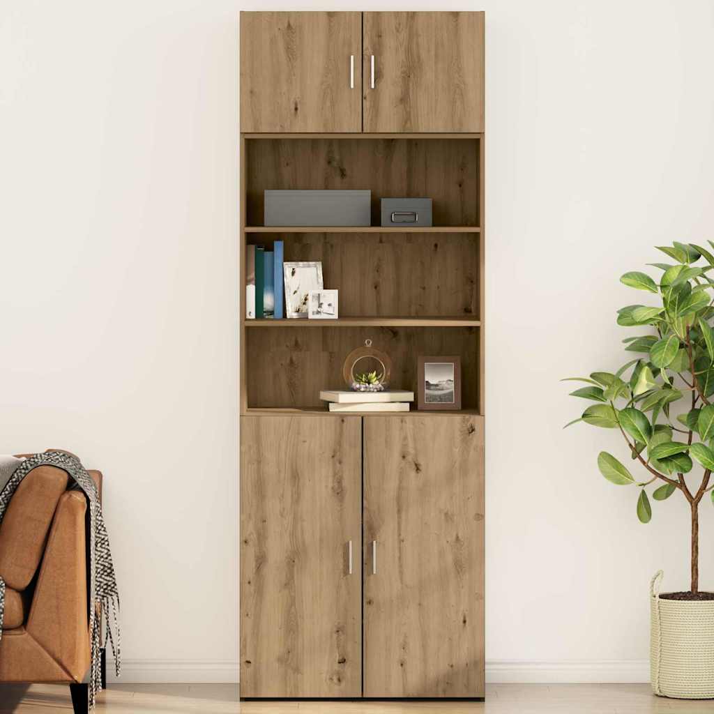 Wandkast artisanaal eikenkleurig 80 x 42.5 x 40 cm Bewerkt hout is nu te koop bij PeponiXL, paradijselijk wonen!