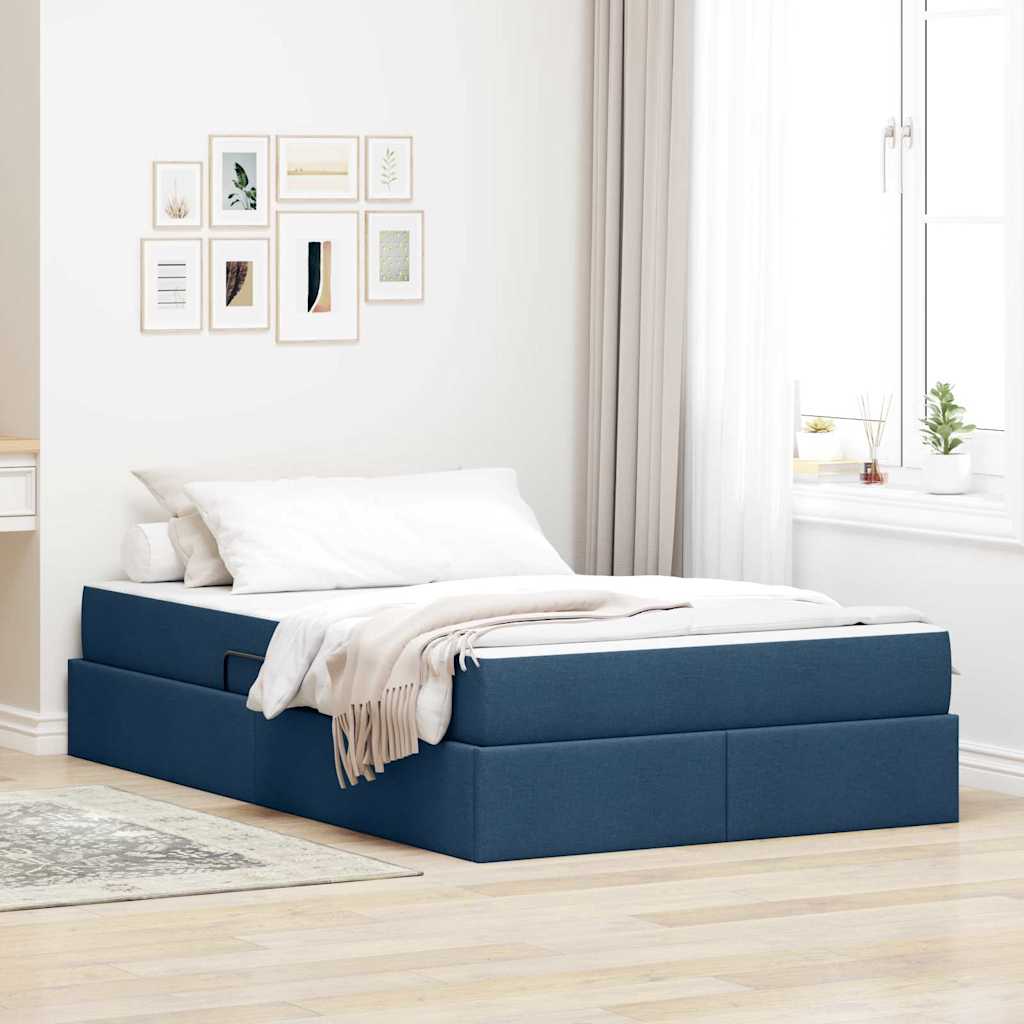 Opbergbed met matras met matras Blauw 120 x 200 cm Polyester is nu te koop bij PeponiXL, paradijselijk wonen!