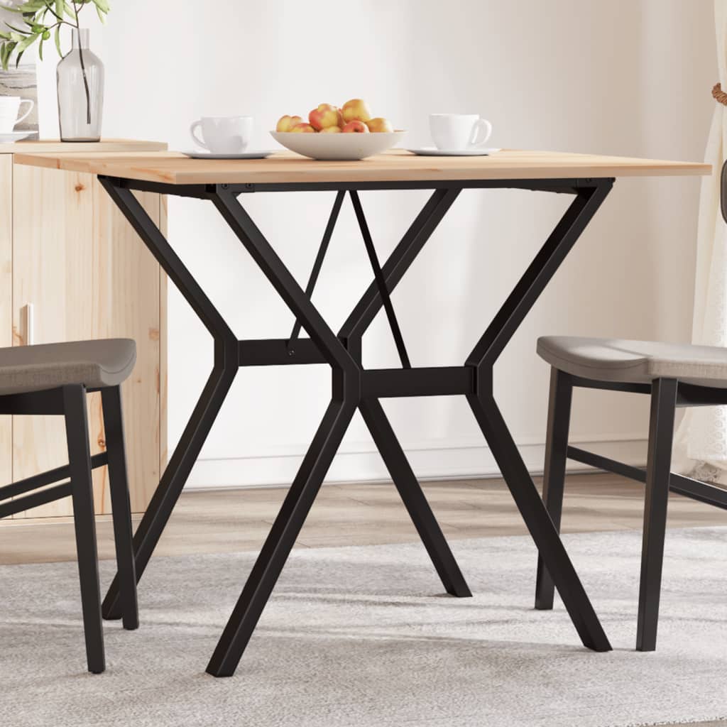 Eettafel Y-frame 80x80x75 cm massief grenenhout en staal is nu te koop bij PeponiXL, paradijselijk wonen!