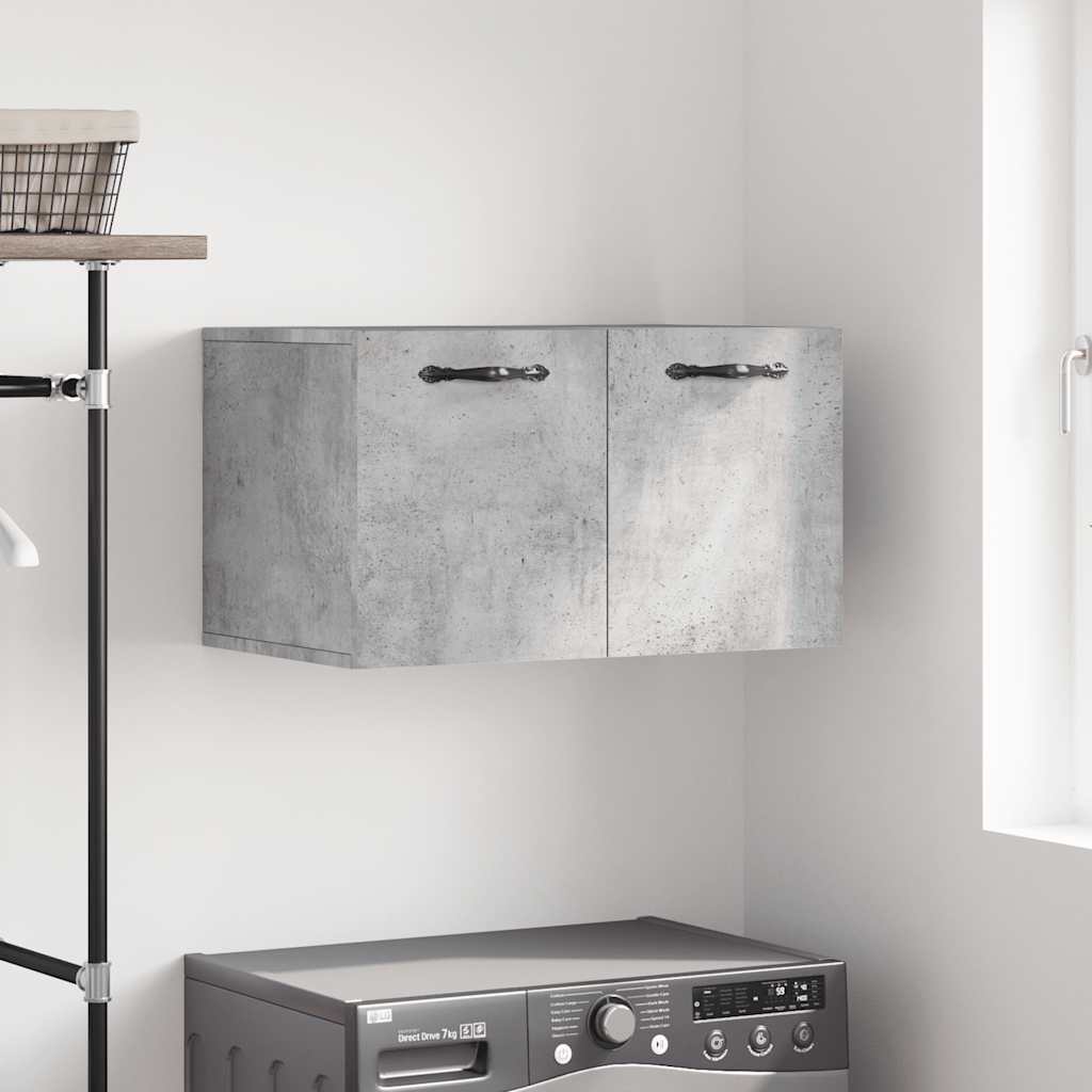 Wandkast 60x36,5x35 cm bewerkt hout betongrijs is nu te koop bij PeponiXL, paradijselijk wonen!