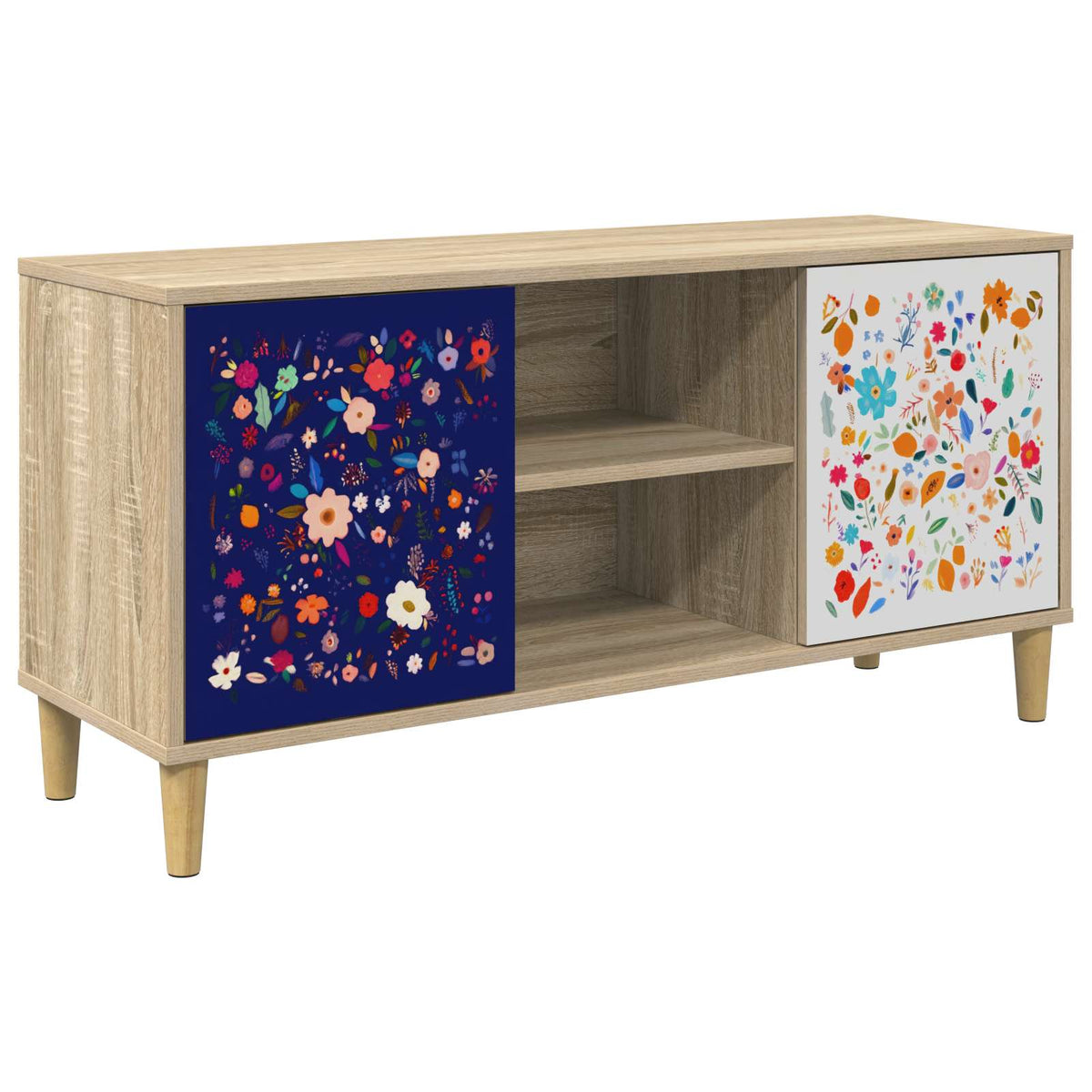 Tv-meubel MAINZ 102 x 33 x 50 cm Sonoma Bewerkt hout is nu te koop bij PeponiXL, paradijselijk wonen!