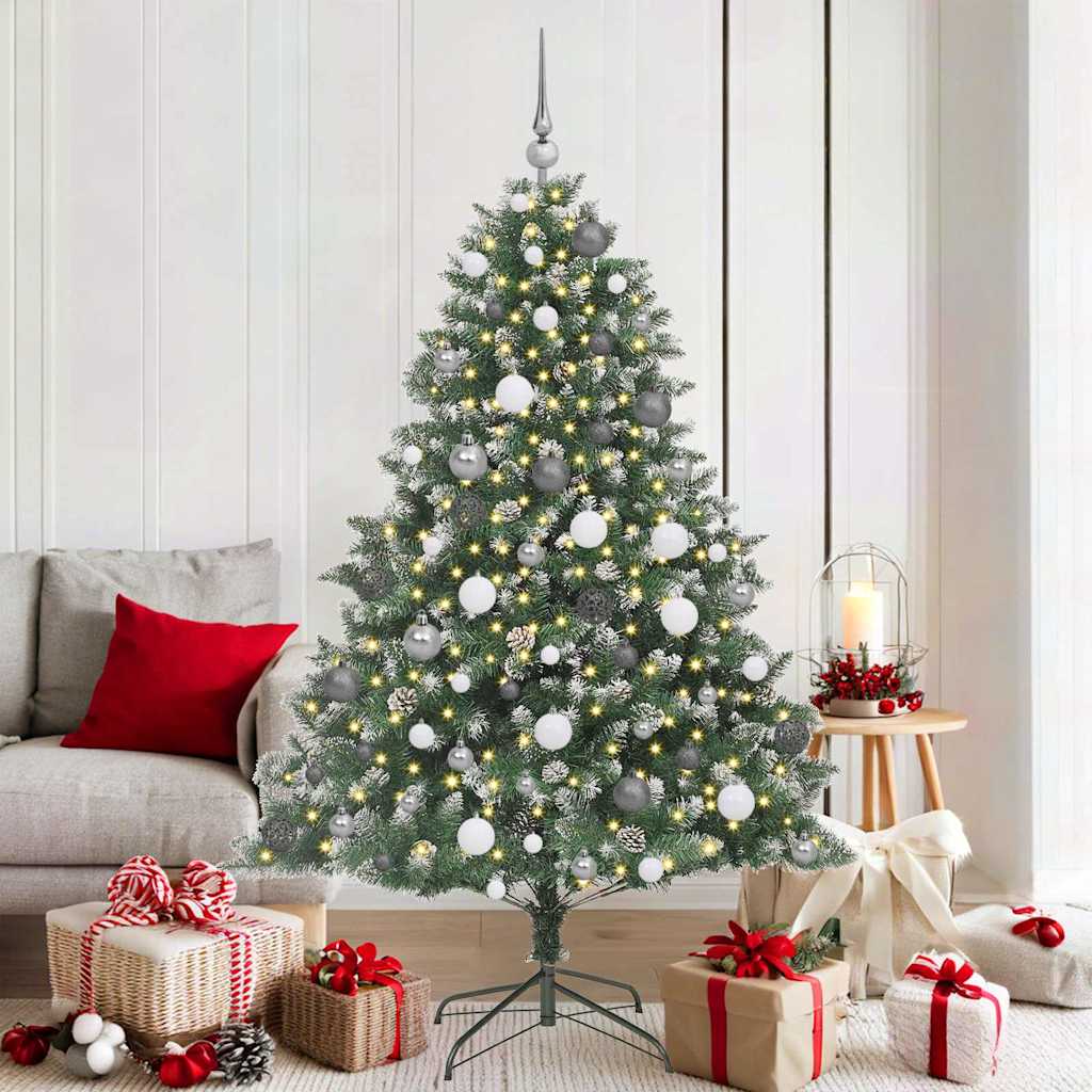 Kunstkerstboom met 300 LED Groen 180 cm PVC en Plastic en Staal is nu te koop bij PeponiXL, paradijselijk wonen!