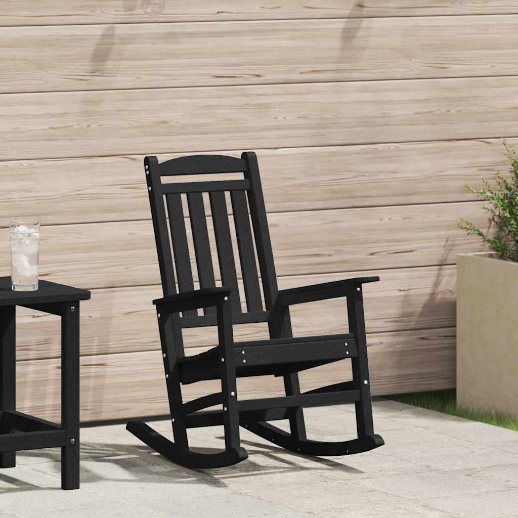 Tuin Schommelstoel Zwart 92 x 70 x 108cm HDPE is nu te koop bij PeponiXL, paradijselijk wonen!