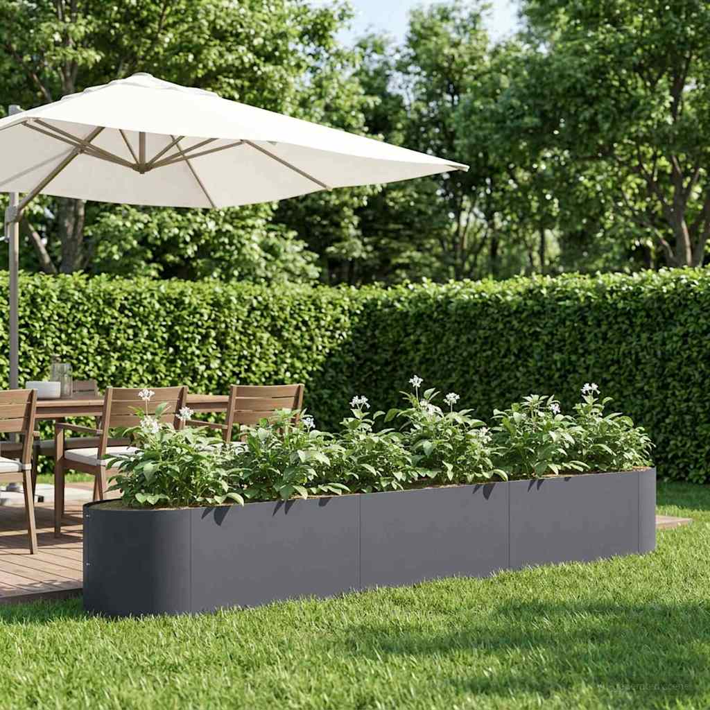 Verhoogd Tuinbed Antracietkleurig 300 x 40 x 40 cm Staal is nu te koop bij PeponiXL, paradijselijk wonen!