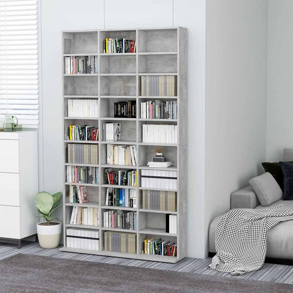 Cd-kast 102x16x177,5 cm bewerkt hout betongrijs is nu te koop bij PeponiXL, paradijselijk wonen!
