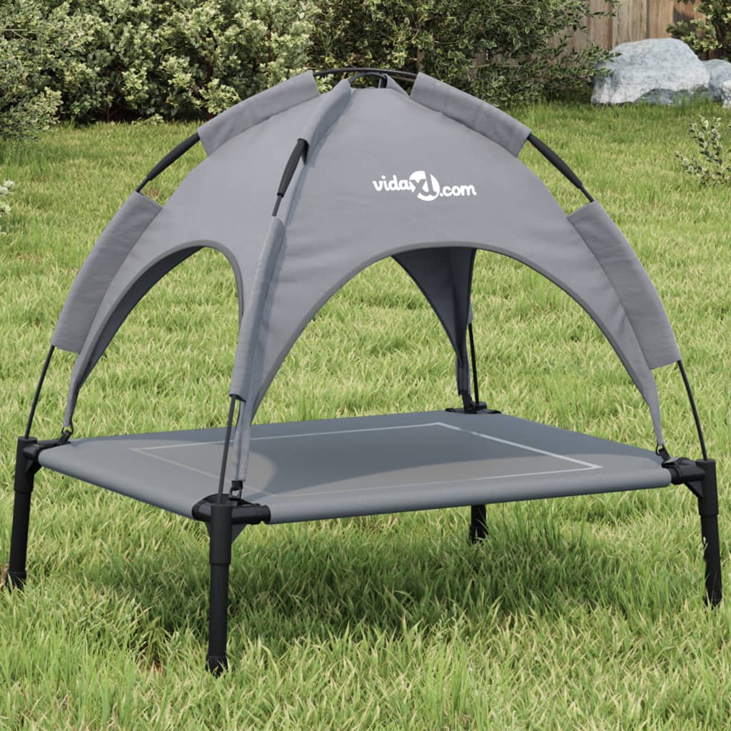Hondenmand met luifel oxford stof en staal antracietkleurig is nu te koop bij PeponiXL, paradijselijk wonen!