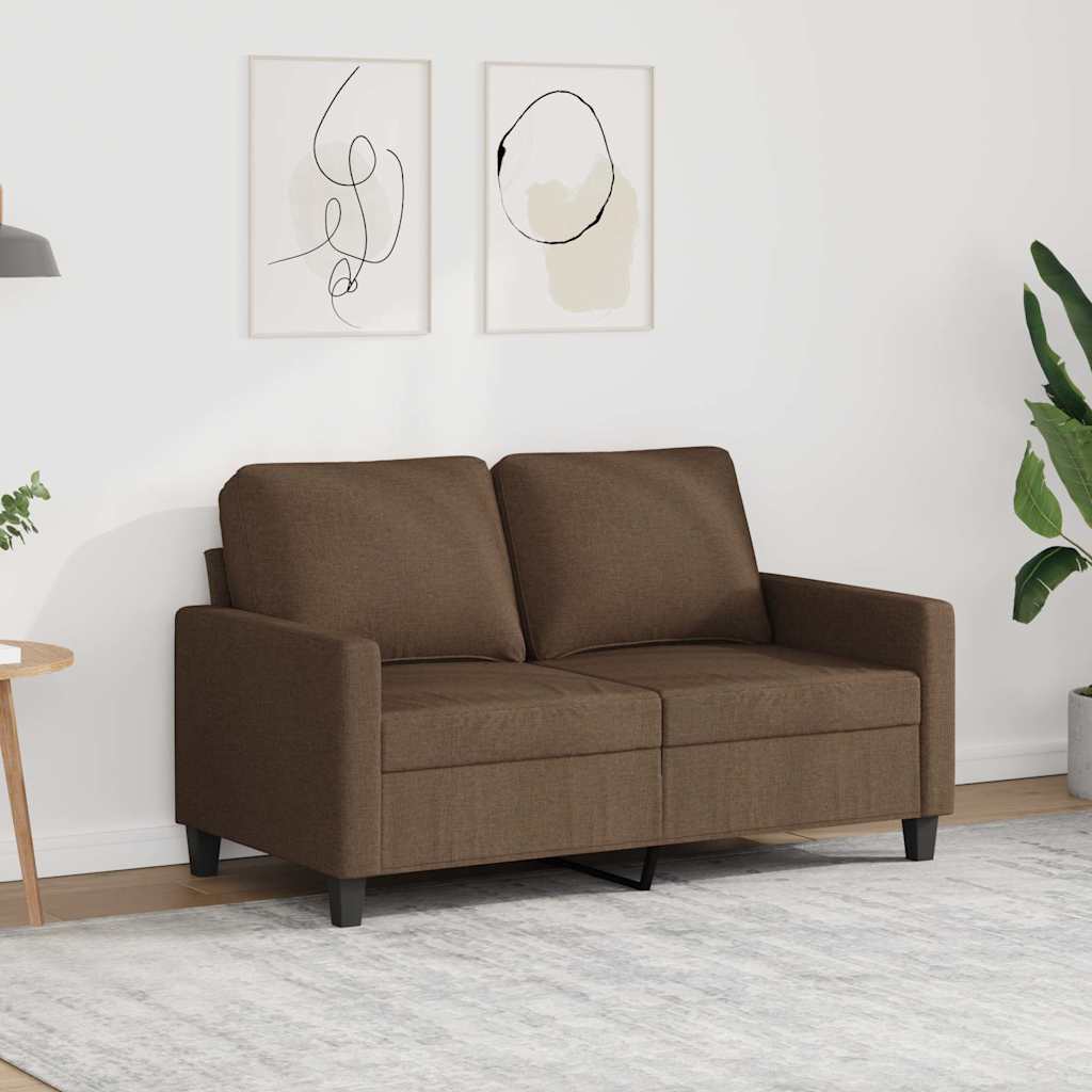 Tweezitsbank 120 cm stof bruin is nu te koop bij PeponiXL, paradijselijk wonen!