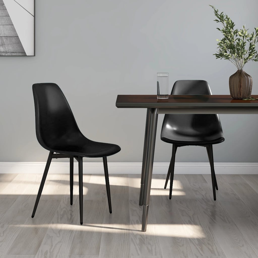 Eetkamerstoelen 2 st PP zwart is nu te koop bij PeponiXL, paradijselijk wonen!