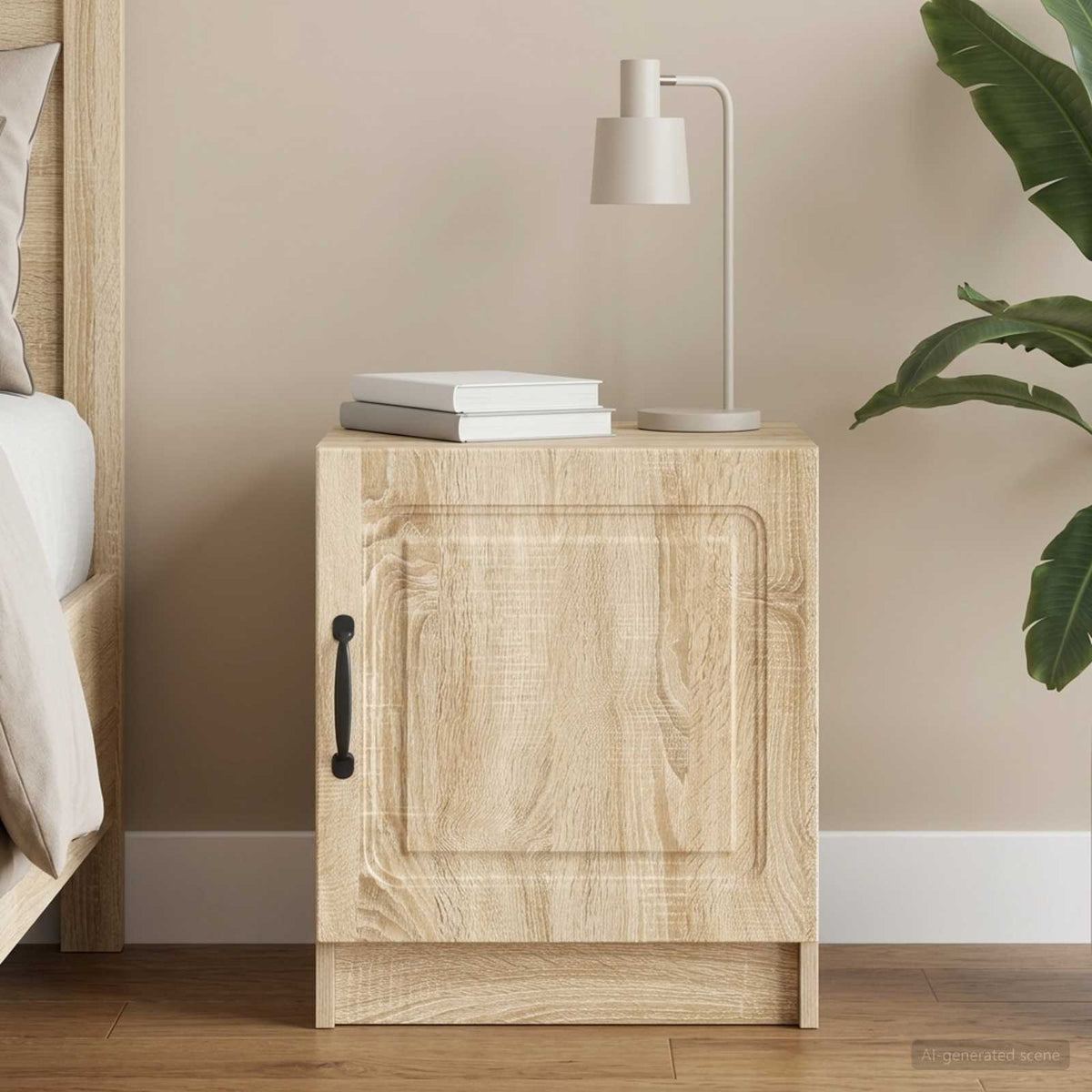 Nachtkastje Sonoma Eiken 43 x 34,5 x 47 cm Bewerkt hout is nu te koop bij PeponiXL, paradijselijk wonen!