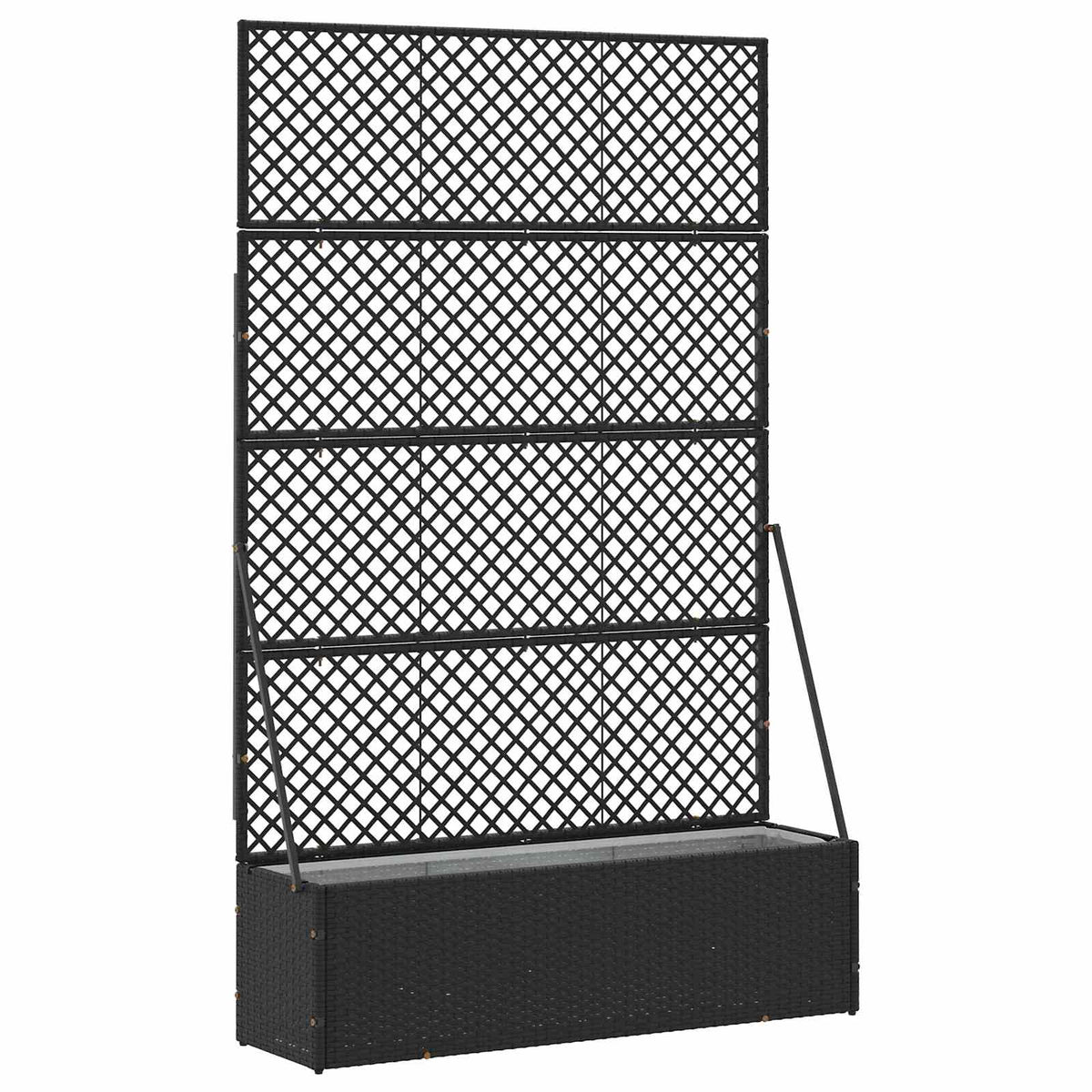 Tuin Trellis Planter Zwart 105 x 30 x 170 cm Metaal is nu te koop bij PeponiXL, paradijselijk wonen!