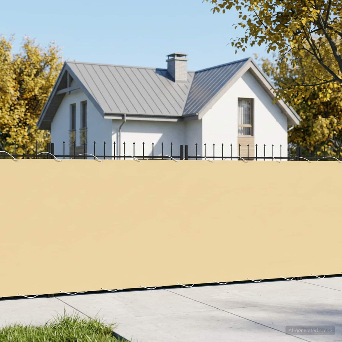 Balkon Privacy Scherm 1,2 x 25 m Stof met PU-coating Beige is nu te koop bij PeponiXL, paradijselijk wonen!
