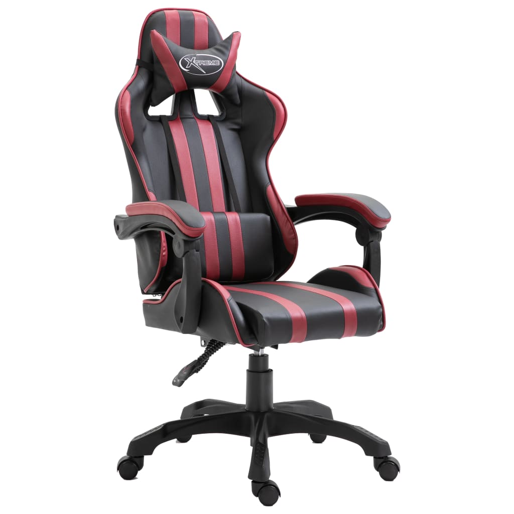 Gamestoel kunstleer wijnrood is nu te koop bij PeponiXL, paradijselijk wonen!
