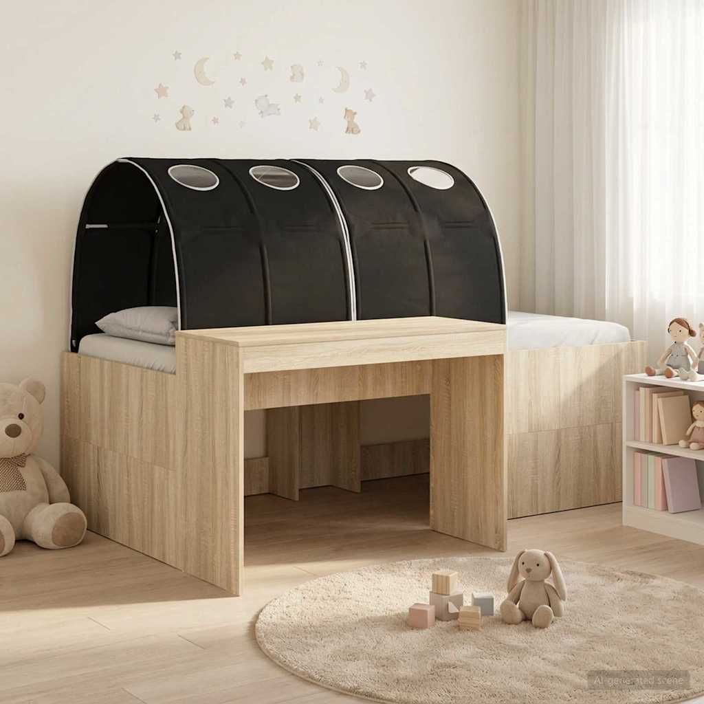 Hoge Bed Frame met Bureau voor Kinderen 3 st Bewerkt hout is nu te koop bij PeponiXL, paradijselijk wonen!