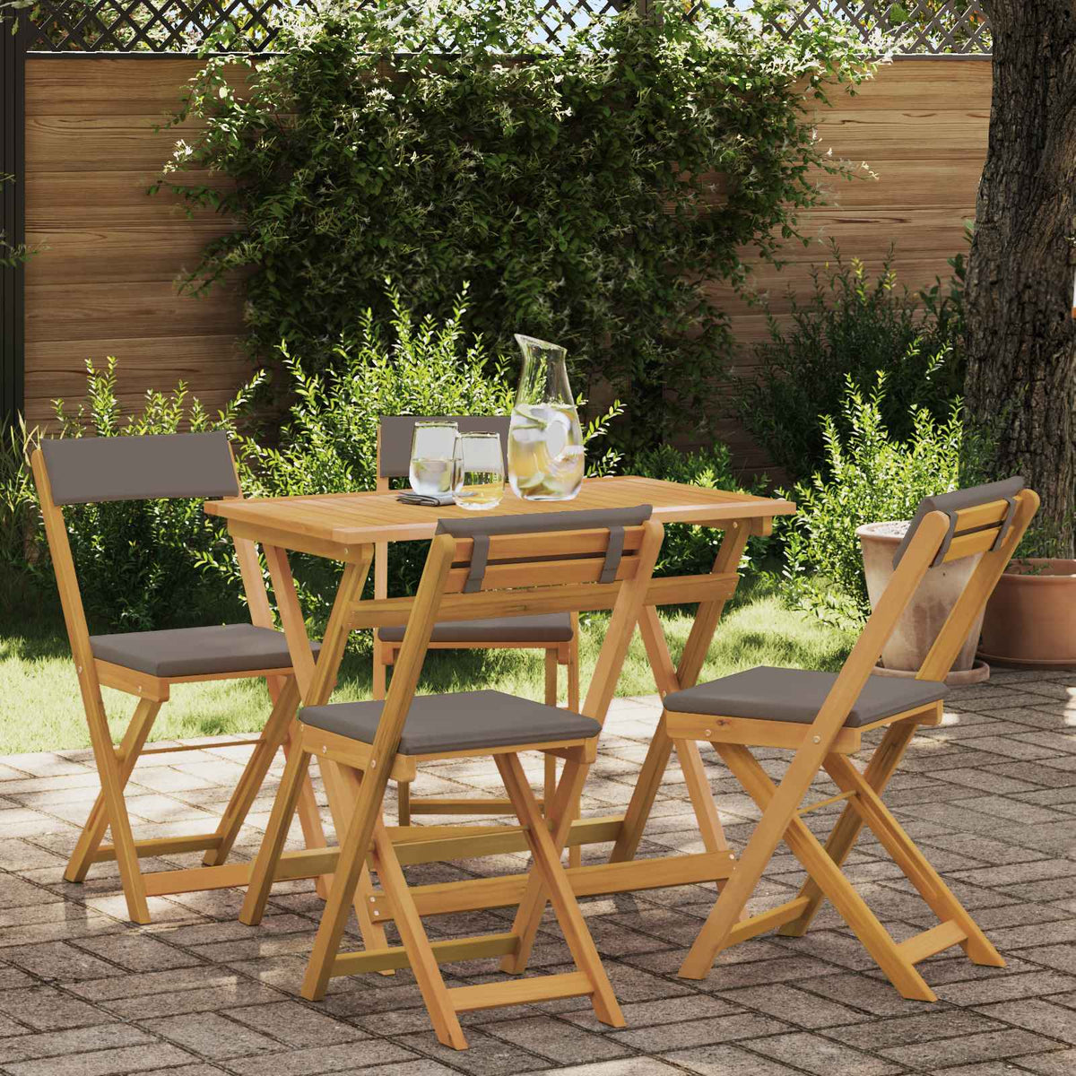 Bistrostoelen voor buiten 4 pcs Donkergrijs 40 x 53 x 80 cm is nu te koop bij PeponiXL, paradijselijk wonen!
