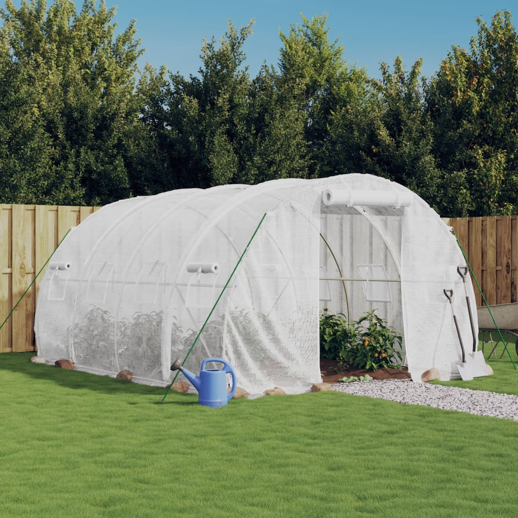 Kas met stalen frame wit 12 m² 4x3x2 m is nu te koop bij PeponiXL, paradijselijk wonen!