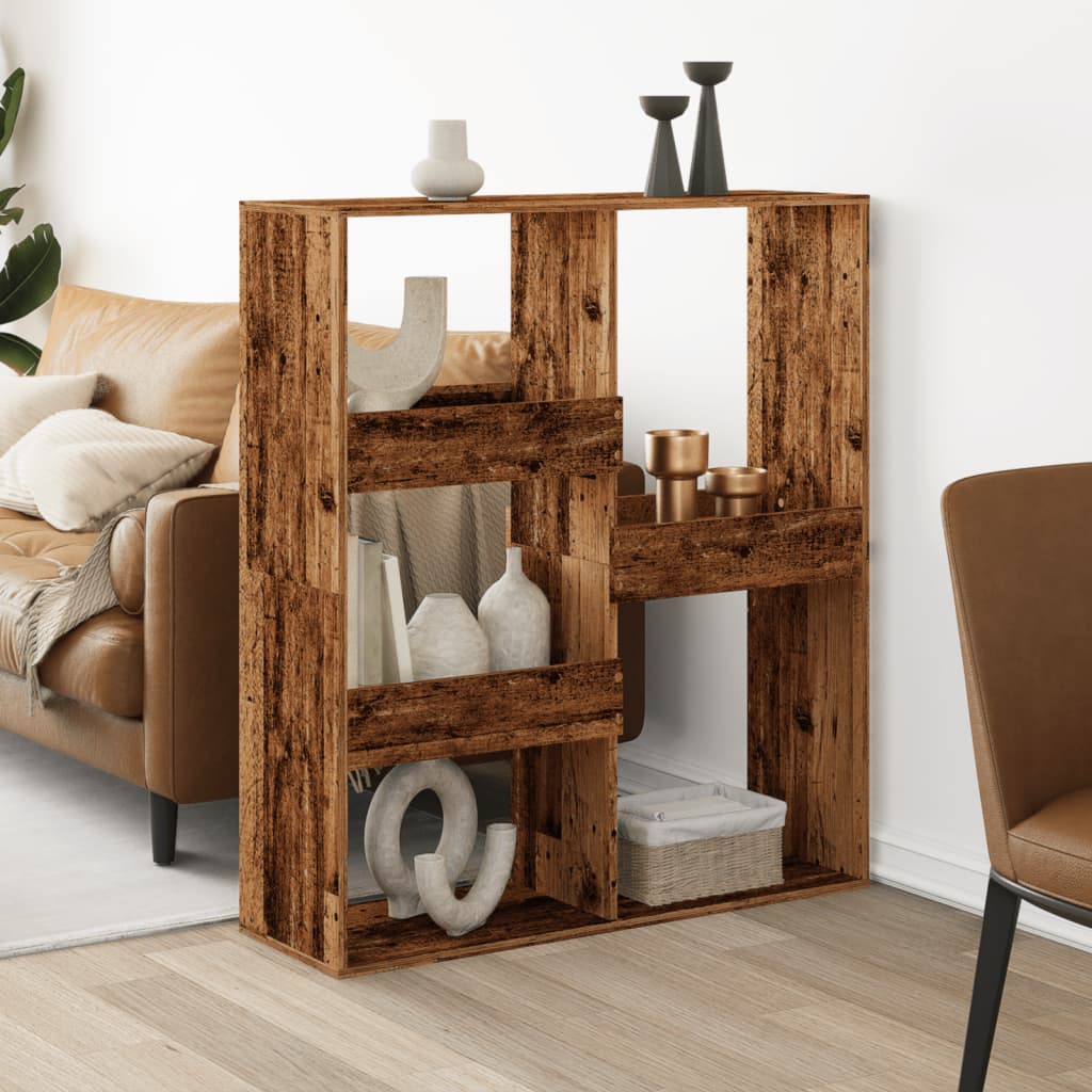 Kamerscherm 100x33x115 cm bewerkt hout oud houtkleurig is nu te koop bij PeponiXL, paradijselijk wonen!