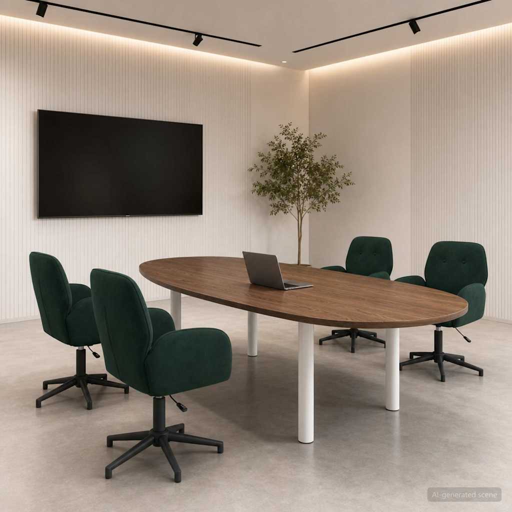 Draaiende Bureaustoelen 4 st 54 x 55 x 90 cm Donkergroen is nu te koop bij PeponiXL, paradijselijk wonen!