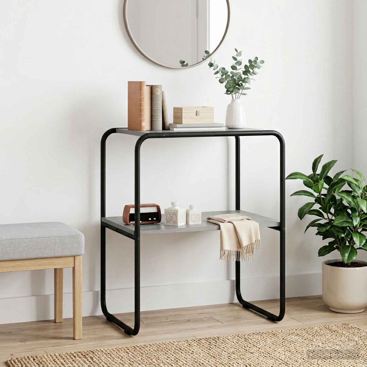 Wandtafel Grijs Sonoma 80 x 42,5 x 70 cm Bewerkt hout is nu te koop bij PeponiXL, paradijselijk wonen!