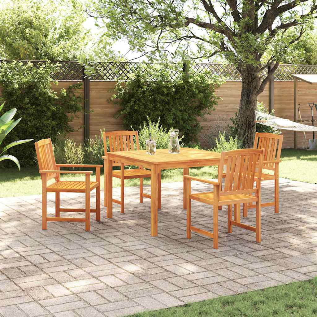 Tuin eettafelset 5 pcs Bruin Massief Acaciahout is nu te koop bij PeponiXL, paradijselijk wonen!